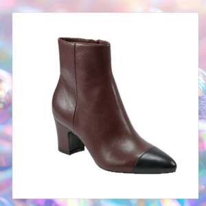 Marc Fisher Women's Aleea Cap Toe Bootie In Dark Red Size 6 New